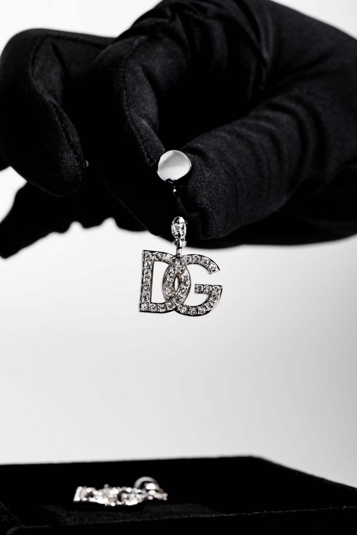 Dolce & Gabbana Crystal Logo Embellished Earrings