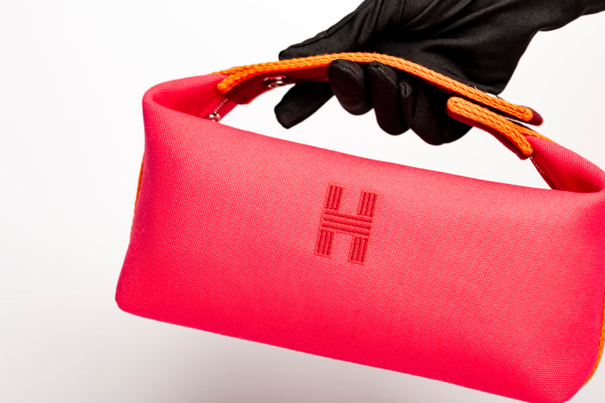 Hermès Brid A Black PM canvas – Pink