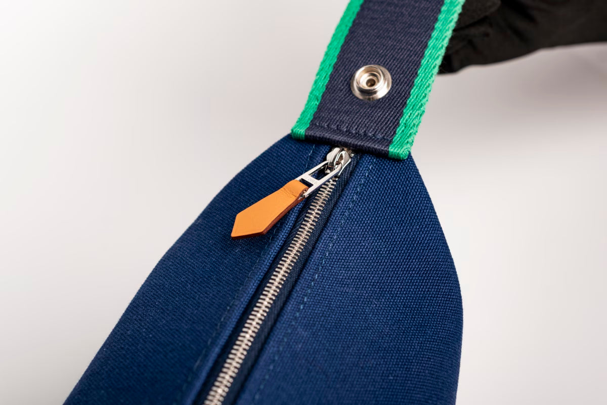 Hermès Brid A Black PM canvas – Blue