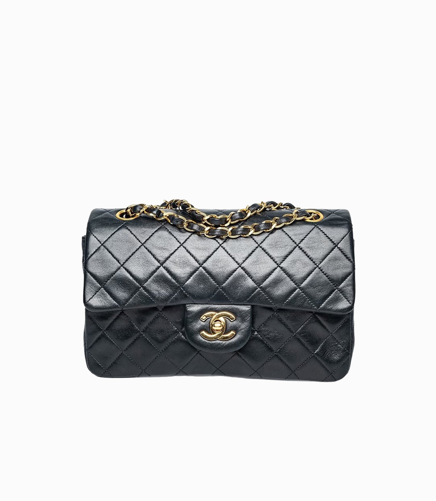 Çantë Chanel Klasike e Mesme me Kapak të Dyfishtë