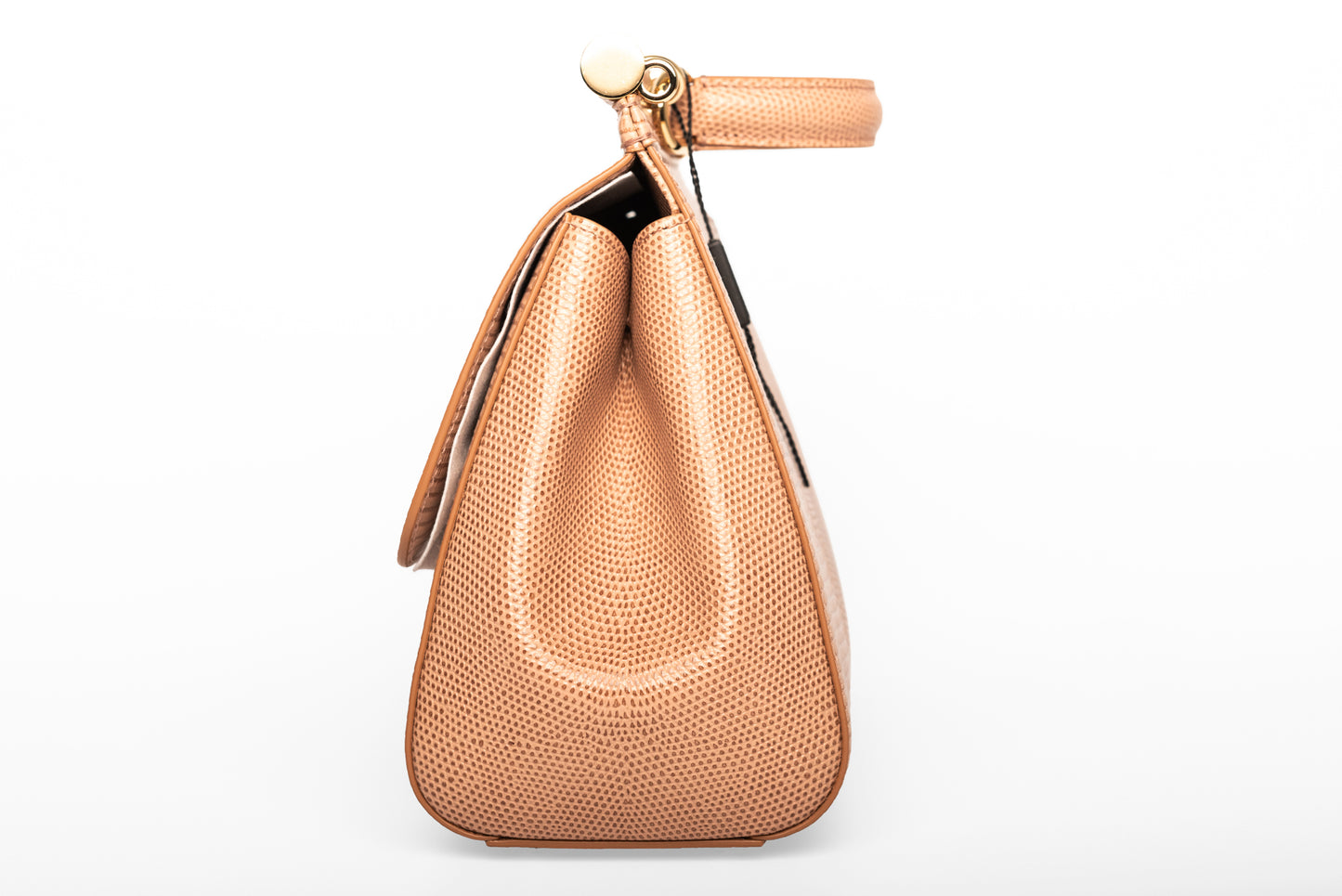 Dolce & Gabbana Beige Lizard Embossed Leather Medium Miss Sicily Top Handle Bag
