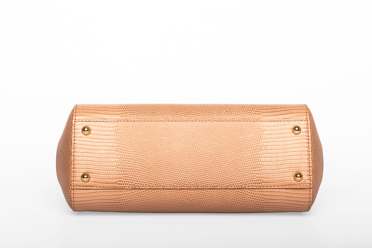Dolce & Gabbana Beige Lizard Embossed Leather Medium Miss Sicily Top Handle Bag