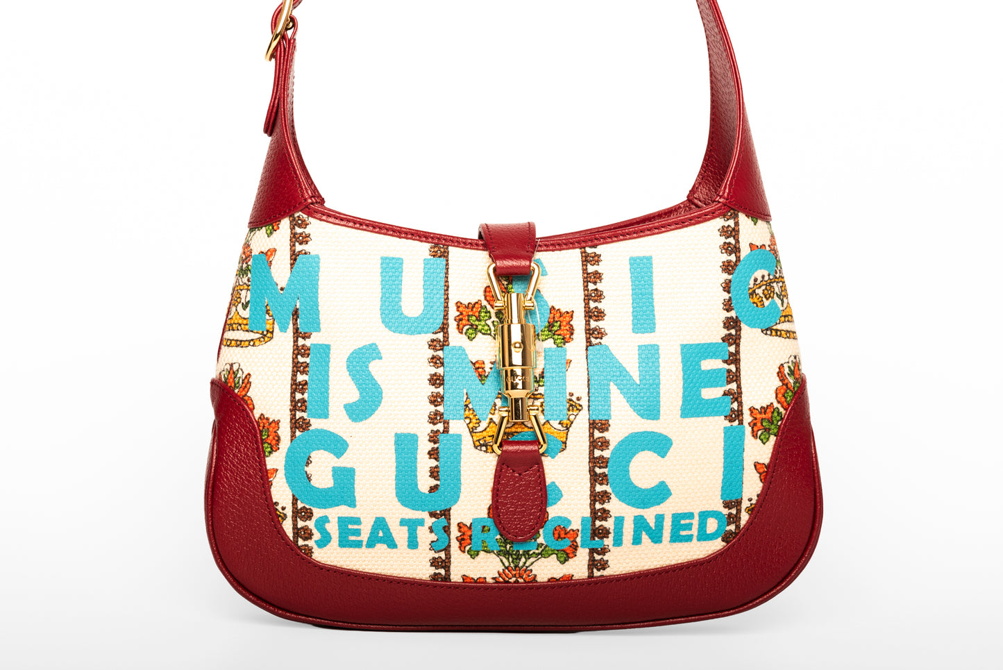 Gucci Jackie Canvas & Leather Shoulder Bag Multicolor