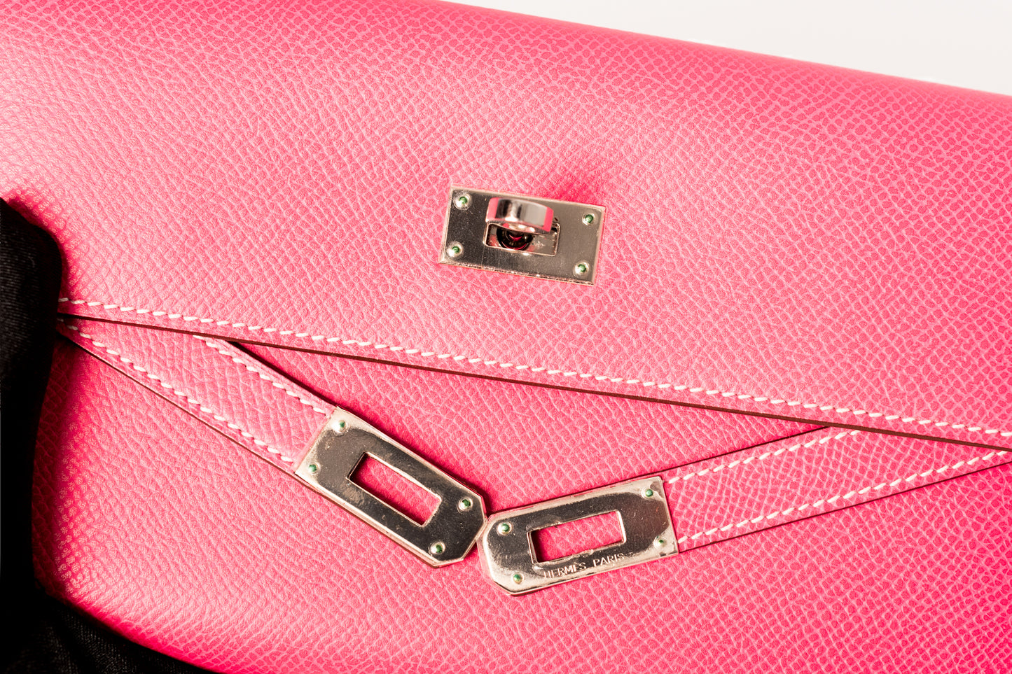 Portofol Hermes Kelly lëkurë rozë epsom