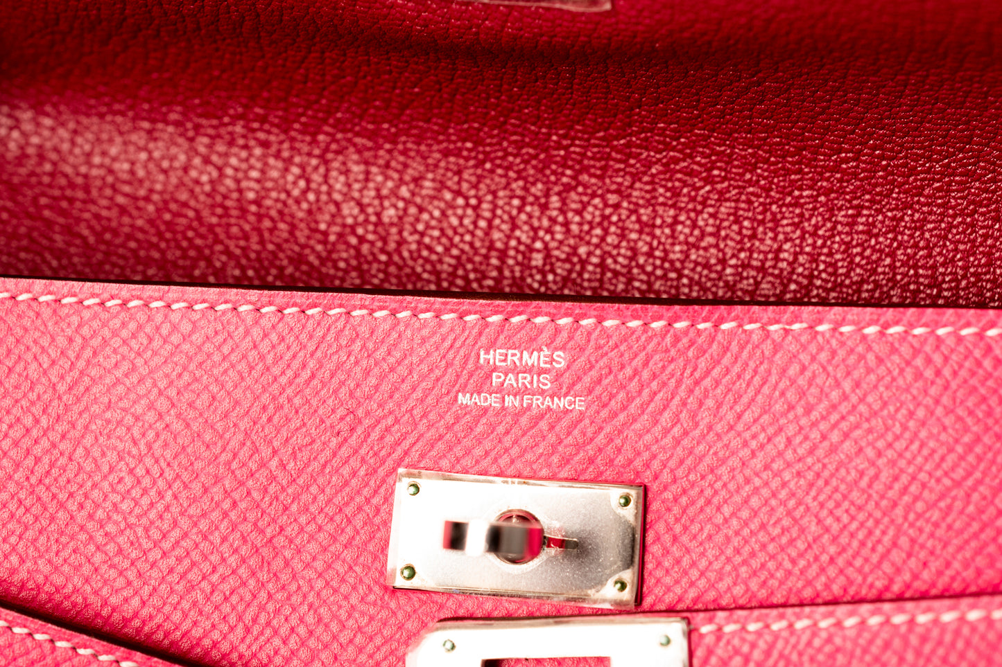 Portofol Hermes Kelly lëkurë rozë epsom