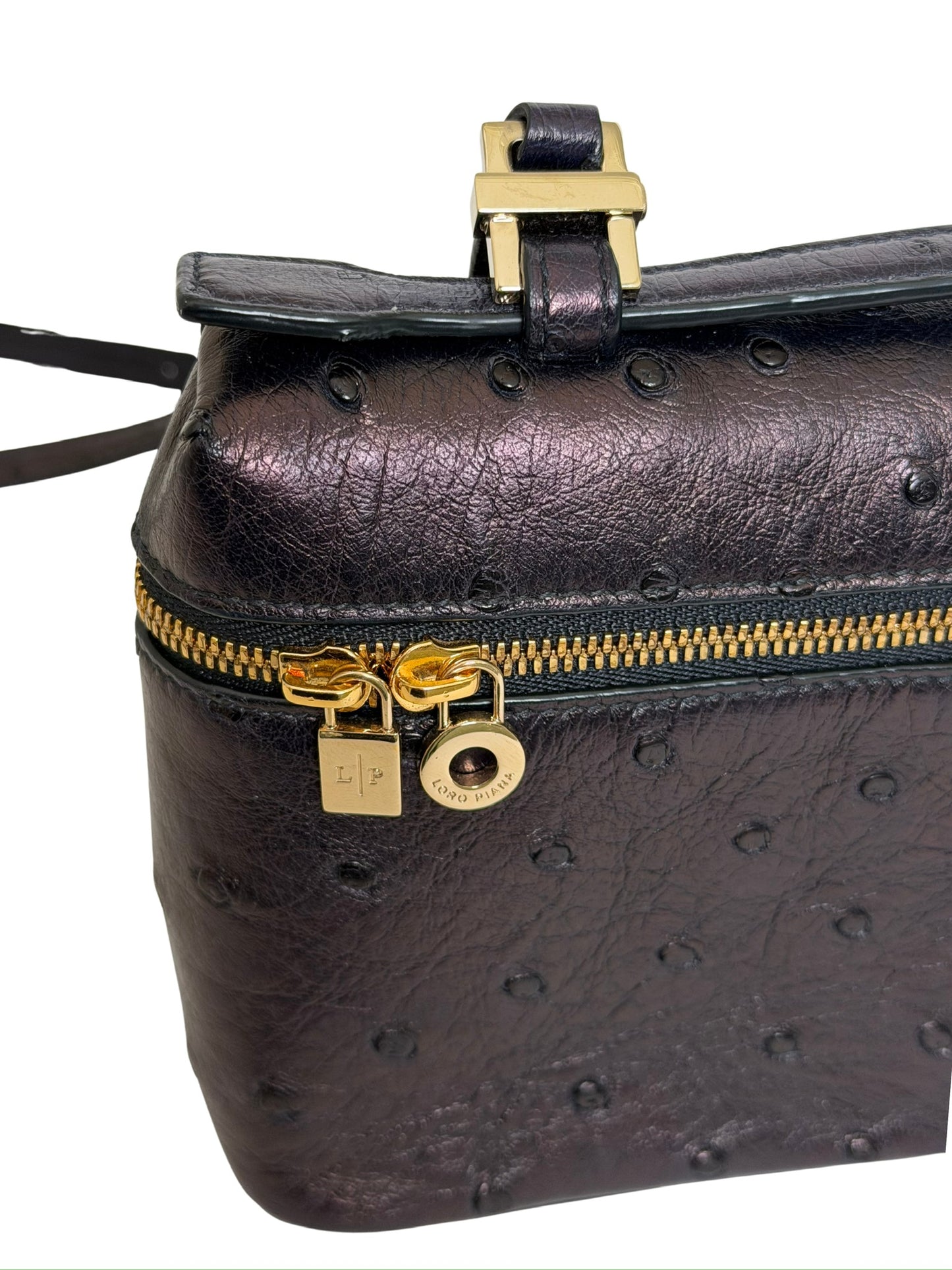 Loro Piana Extra Pocket L19 Crossbody Bag Ostrich Leather