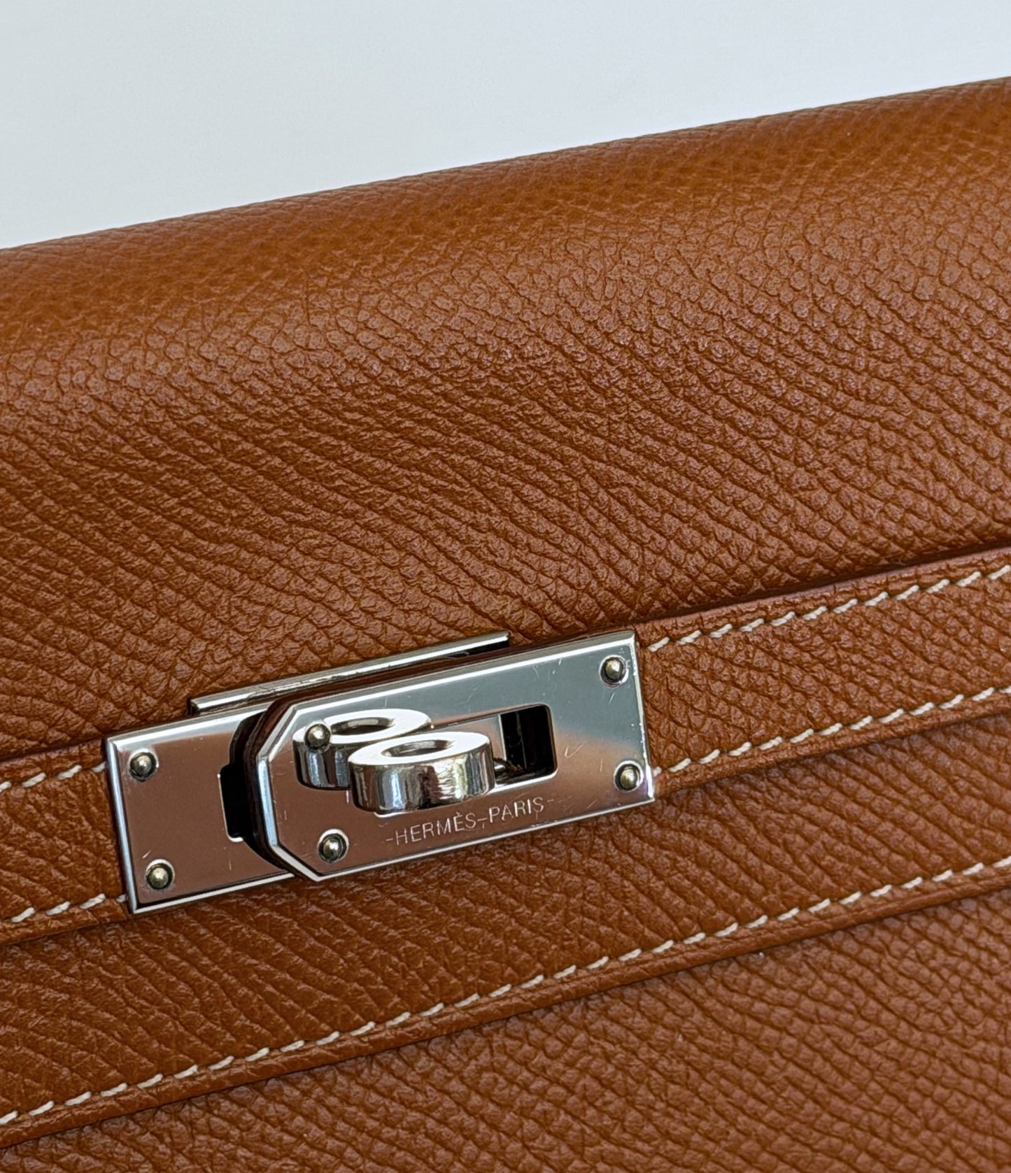 Hermes Kelly Wallet Caramel epsom leather