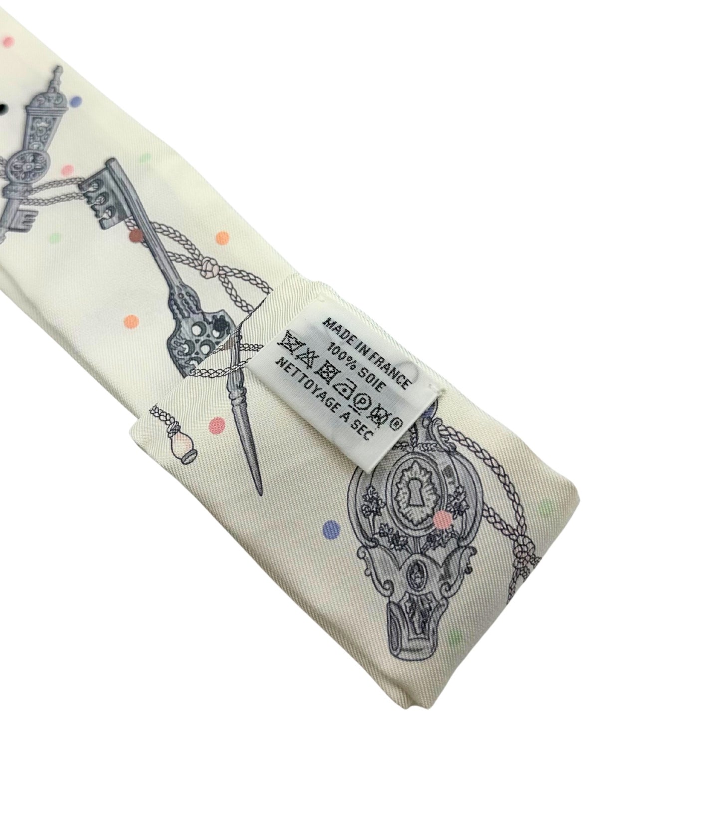 Hermès Twilly LES CLES Keys Scarf Silk