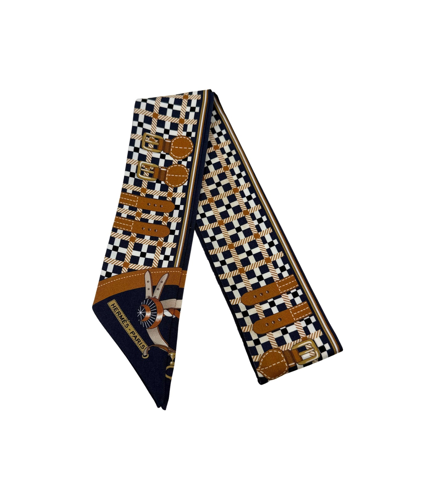 Hermès Twilly LES CLES Keys Scarf Silk