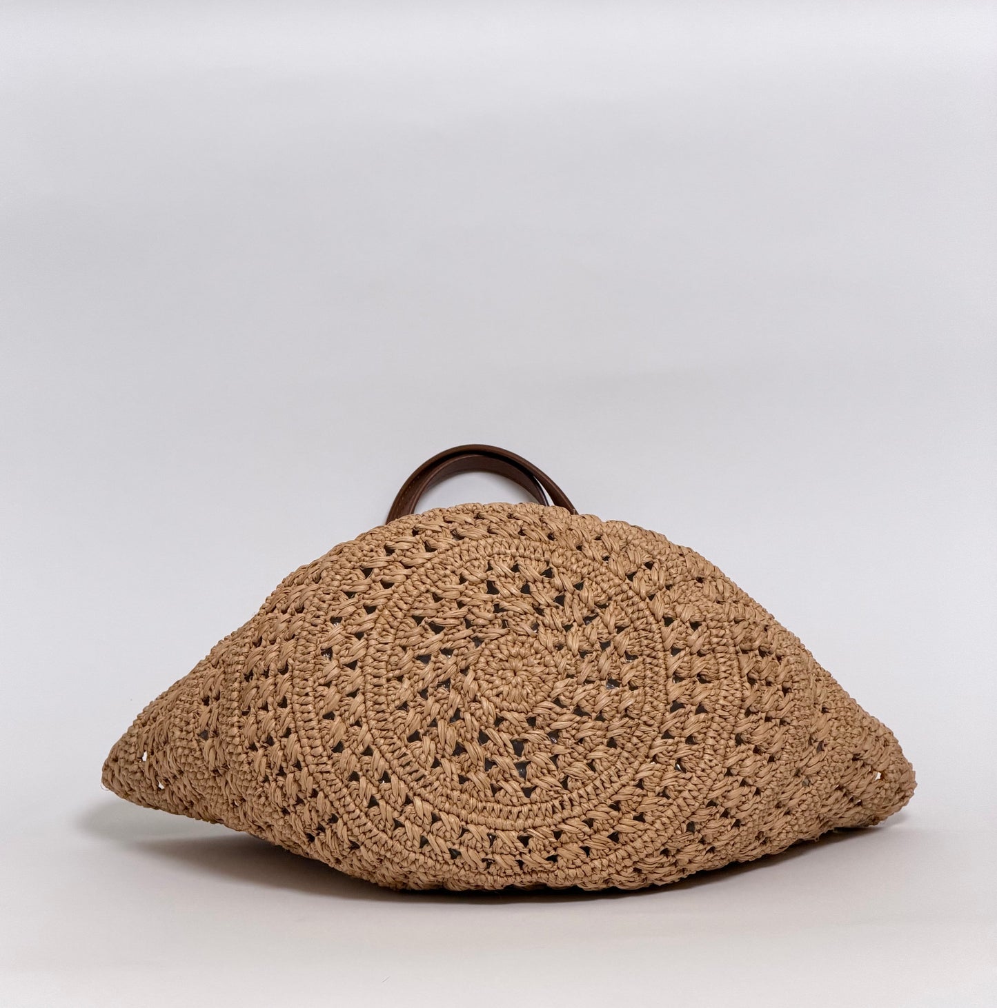 Saint Laurent Paris Panier Raffia x leather Tote bag Beige