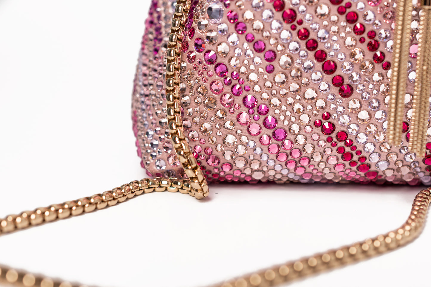 Çantë kove Jimmy Choo Bon Bon e vogël rozë