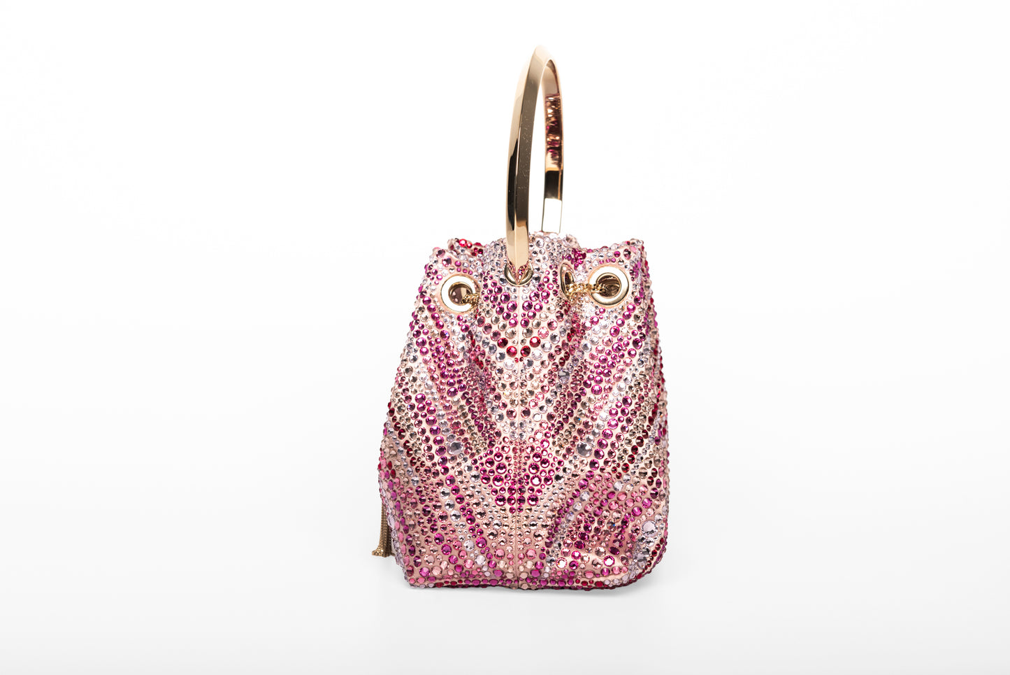 Çantë kove Jimmy Choo Bon Bon e vogël rozë