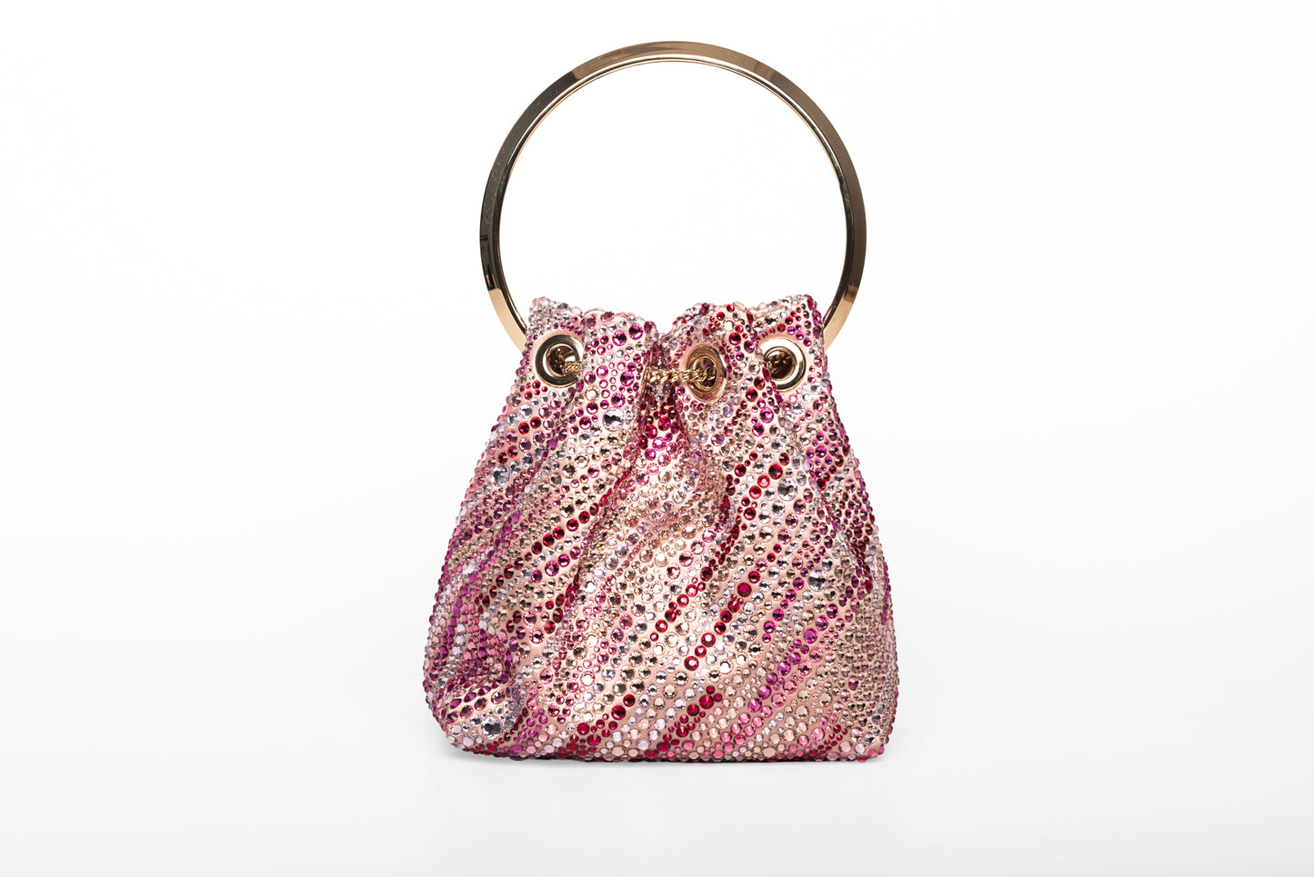 Çantë kove Jimmy Choo Bon Bon e vogël rozë