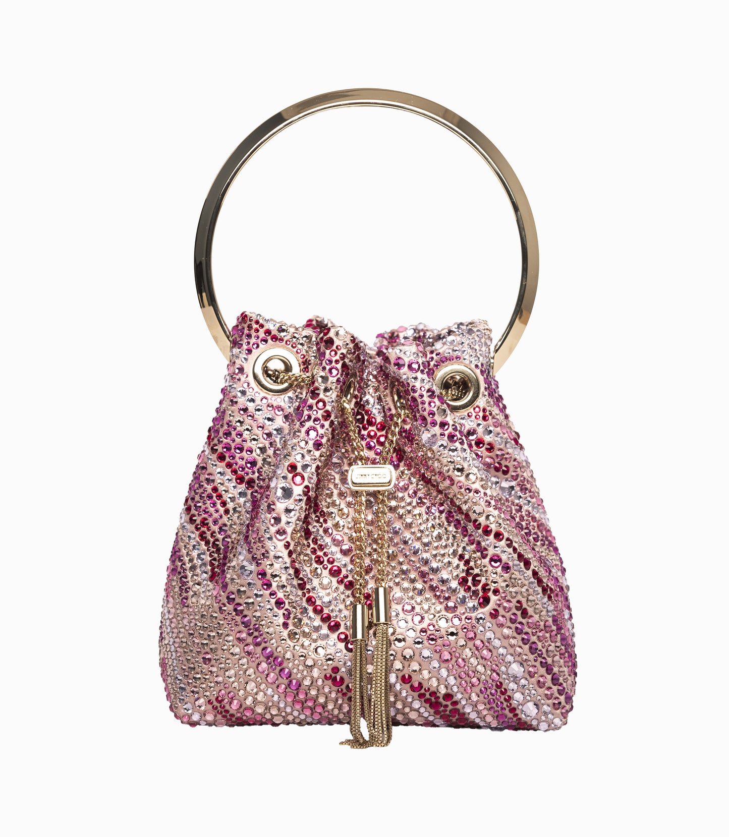 Çantë kove Jimmy Choo Bon Bon e vogël rozë