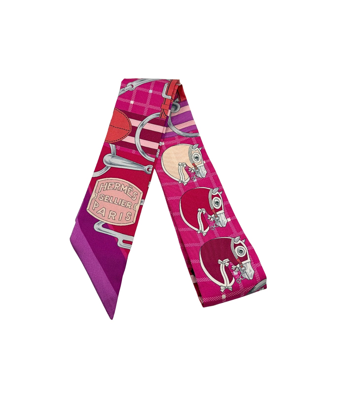 Hermès Twilly LES CLES Keys Scarf Silk