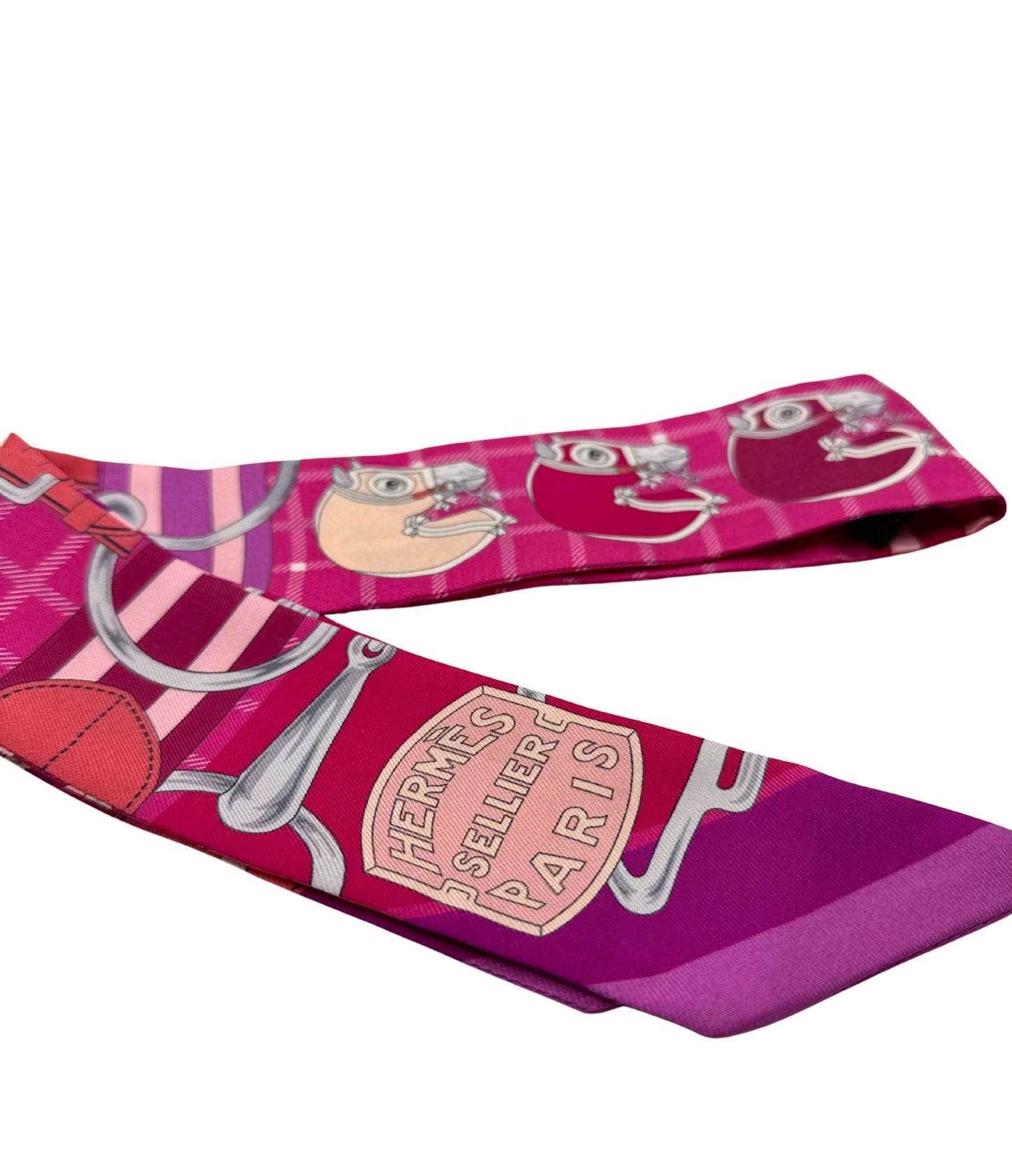 Hermès Twilly LES CLES Keys Scarf Silk