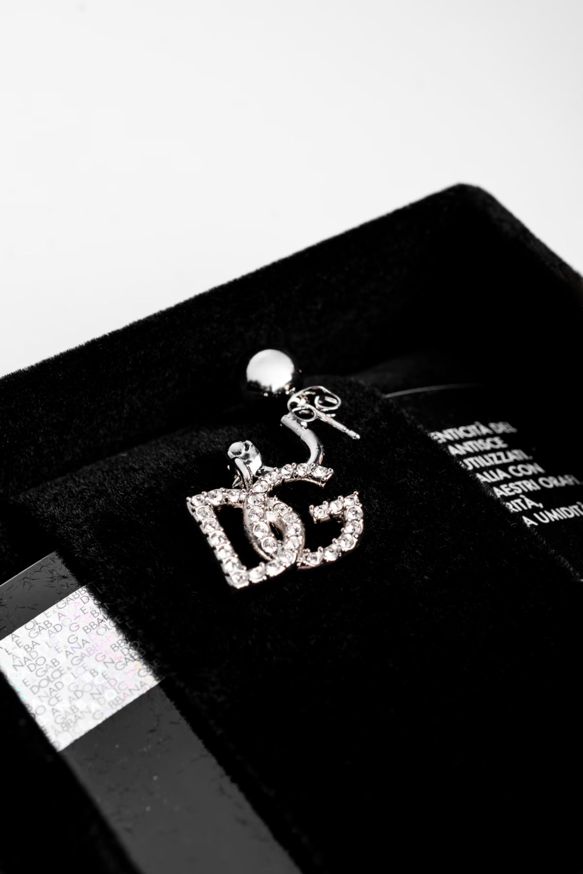 Dolce & Gabbana Crystal Logo Embellished Earrings