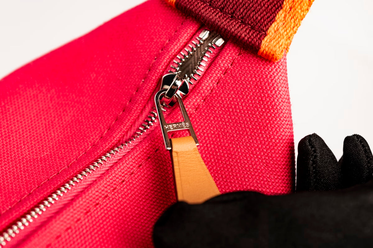 Hermès Brid A Black PM canvas – Pink