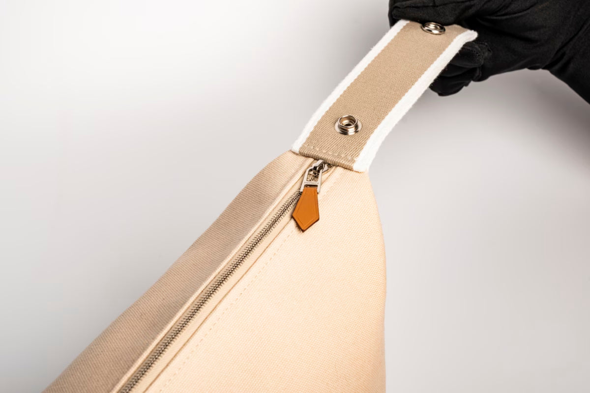 Hermès Brid A Black PM canvas – Beige