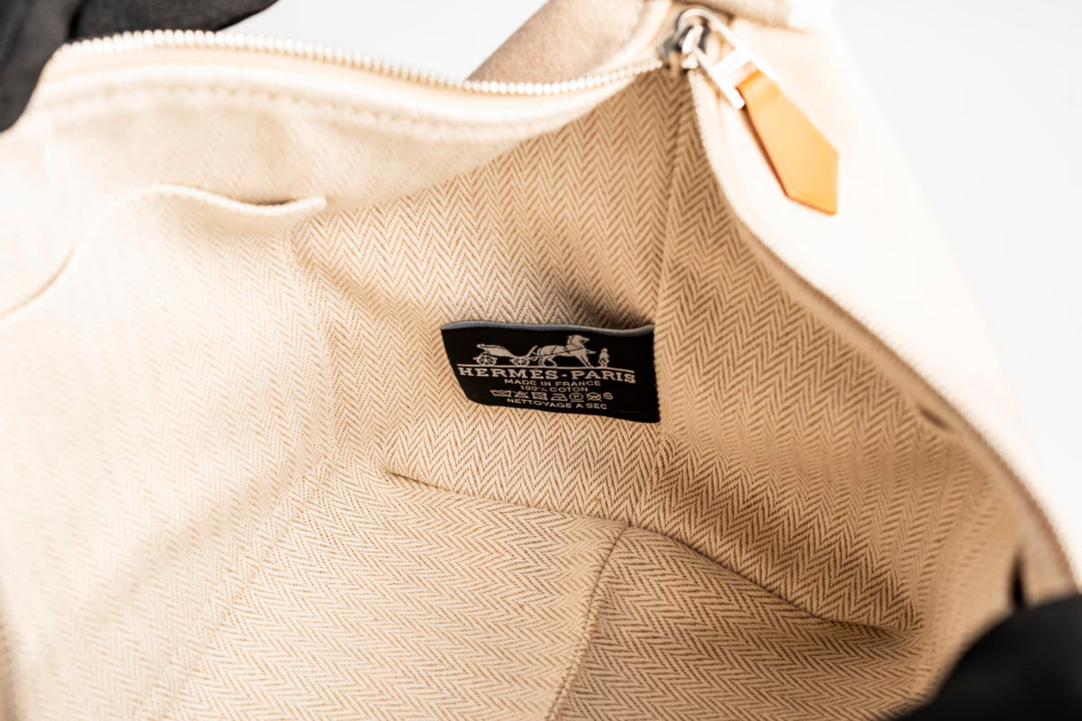 Hermès Brid A Black PM canvas – Beige