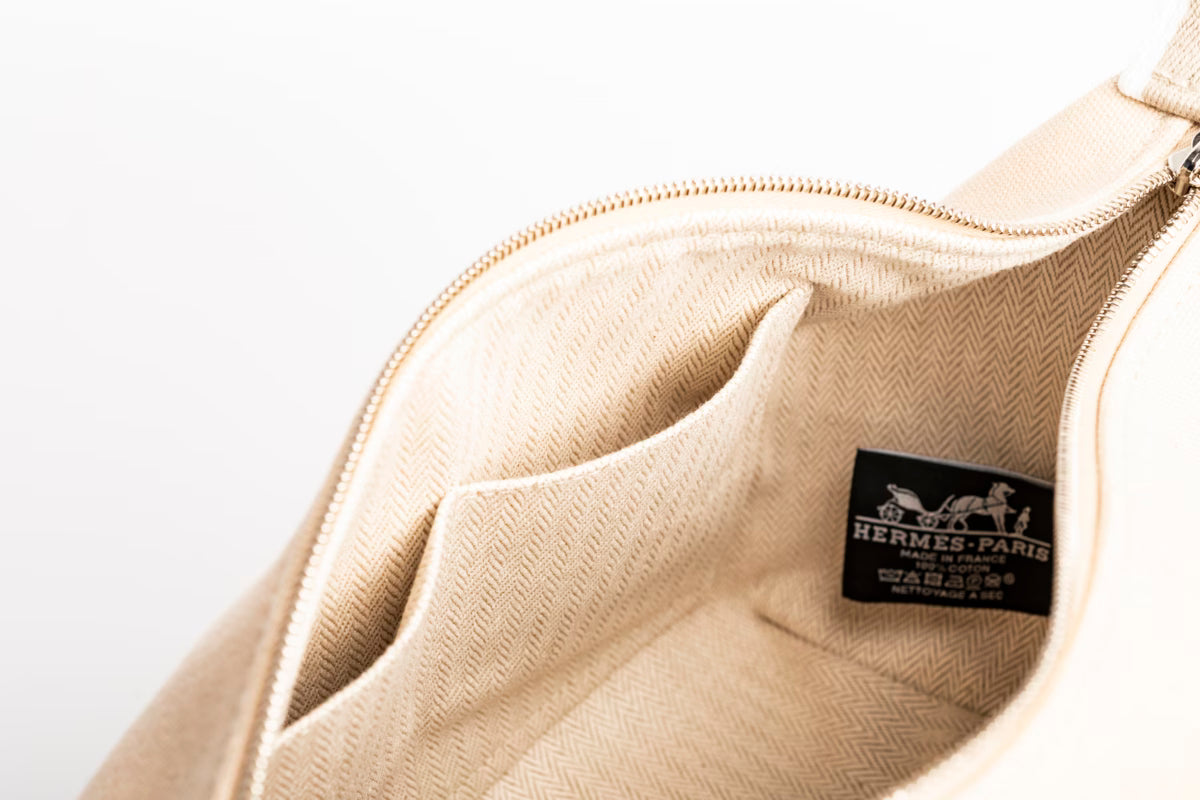 Hermès Brid A Black PM canvas – Beige