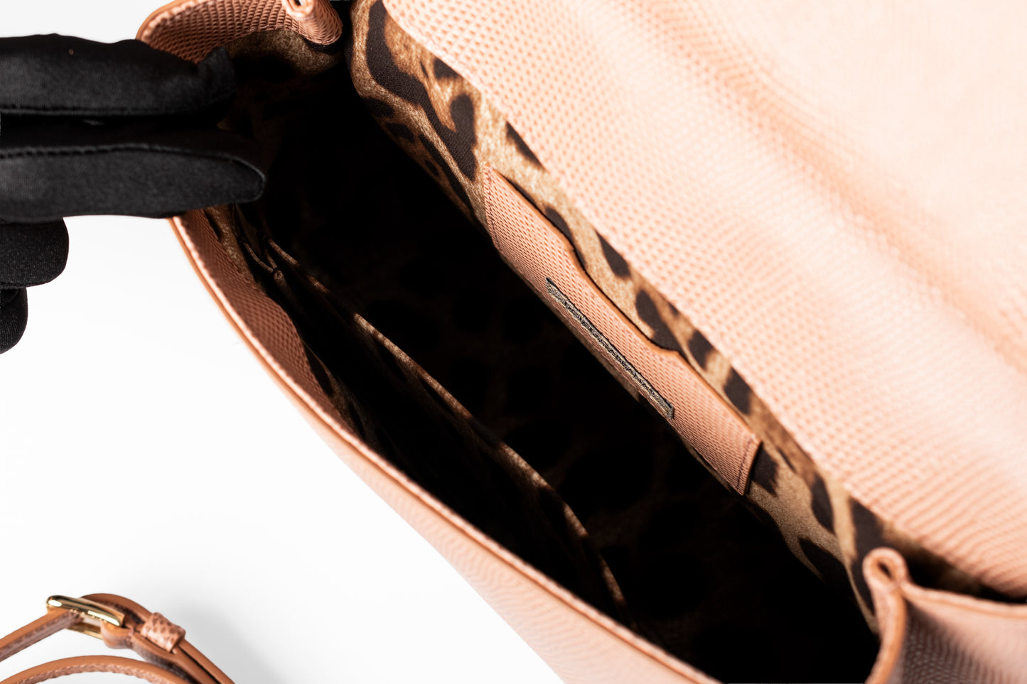 Dolce & Gabbana Beige Lizard Embossed Leather Medium Miss Sicily Top Handle Bag
