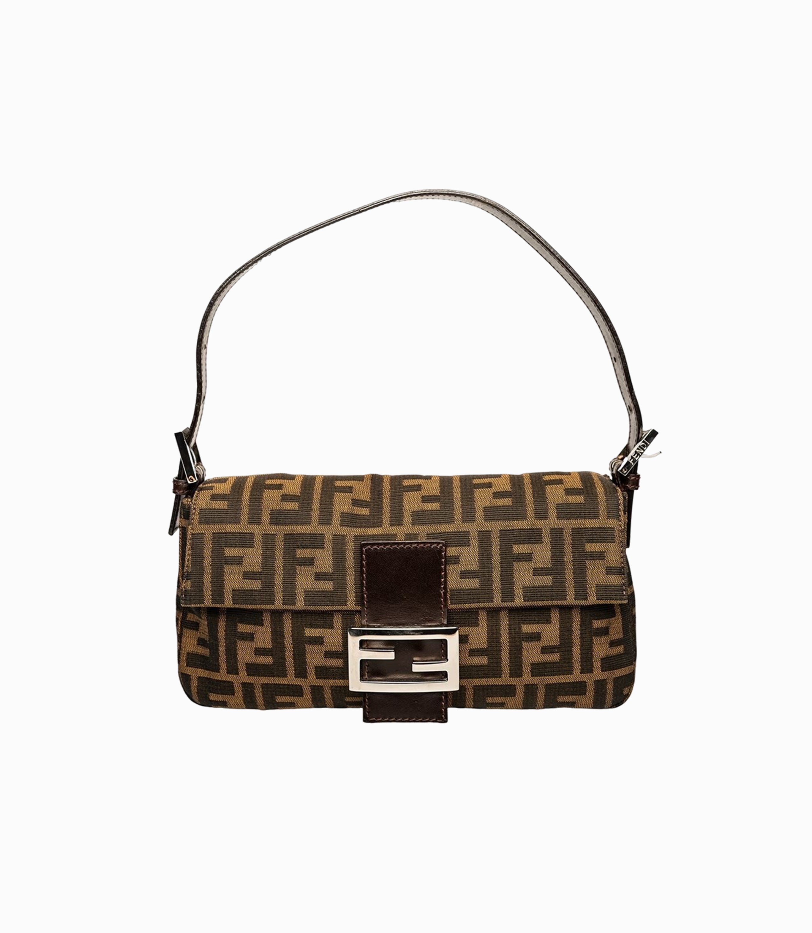 Fendi Mini Zucca Canvas Baguette Bag