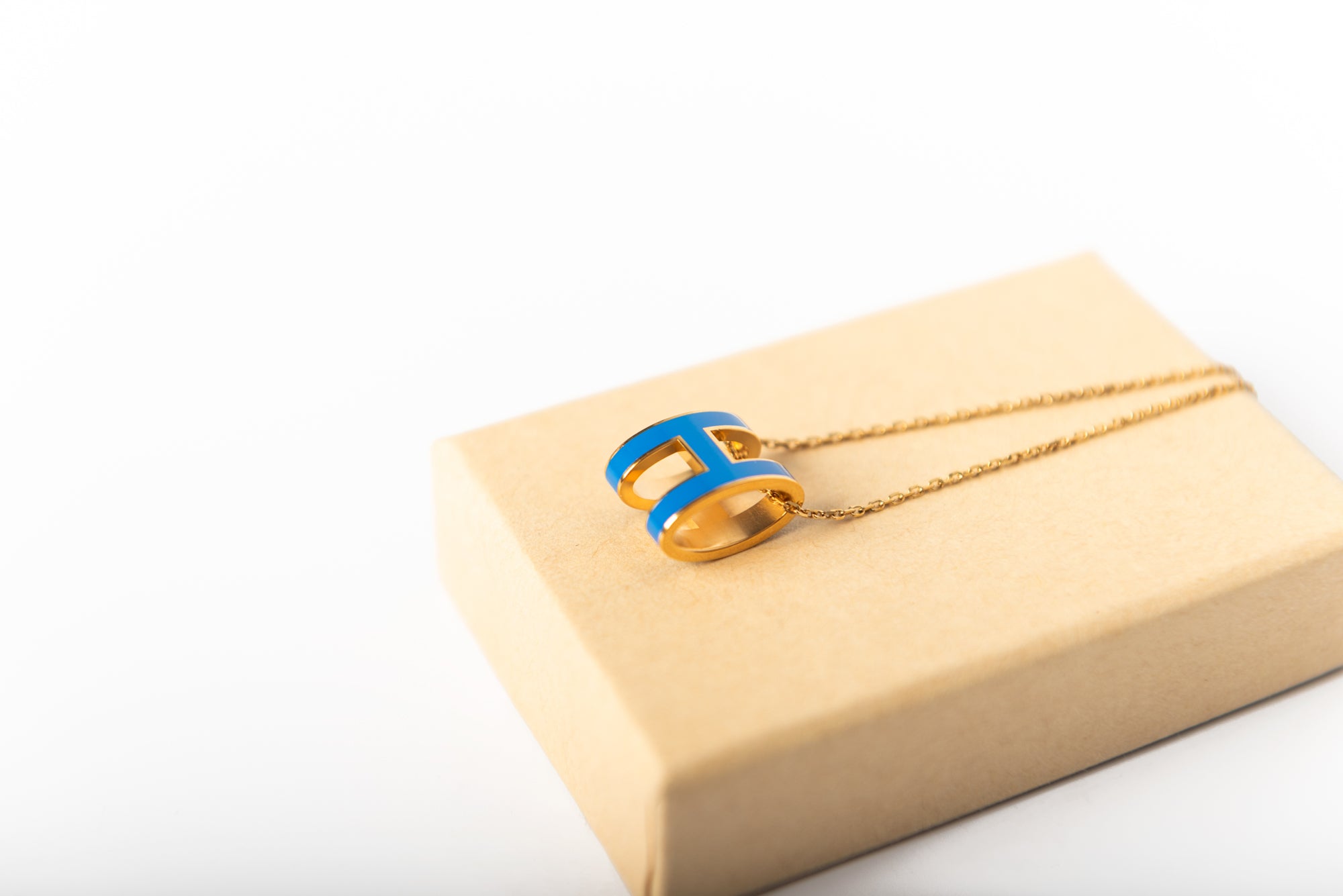 Hermes Pop Ash Necklace Pendant Gold Chain