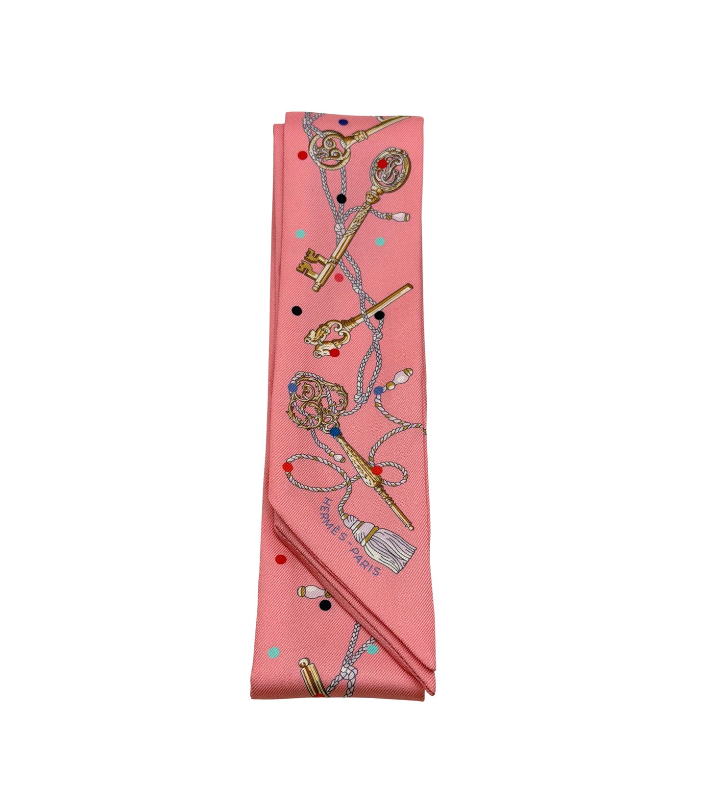 Hermès Twilly LES CLES Keys Scarf Silk