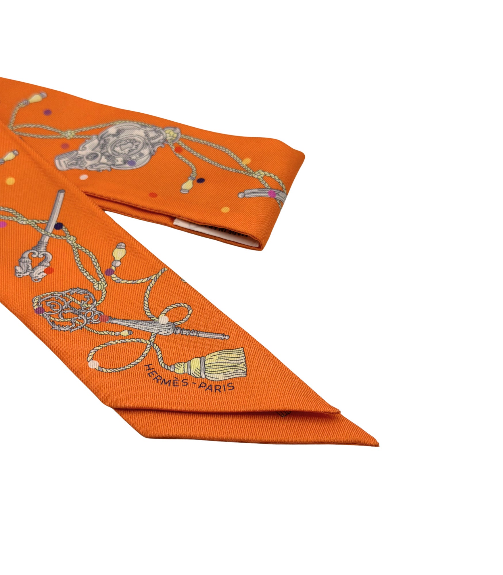 Hermès Twilly LES CLES Keys Scarf Silk