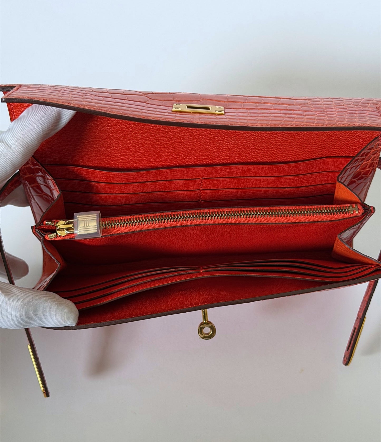 Hermès Kelly Wallet Alligator Long Wallet