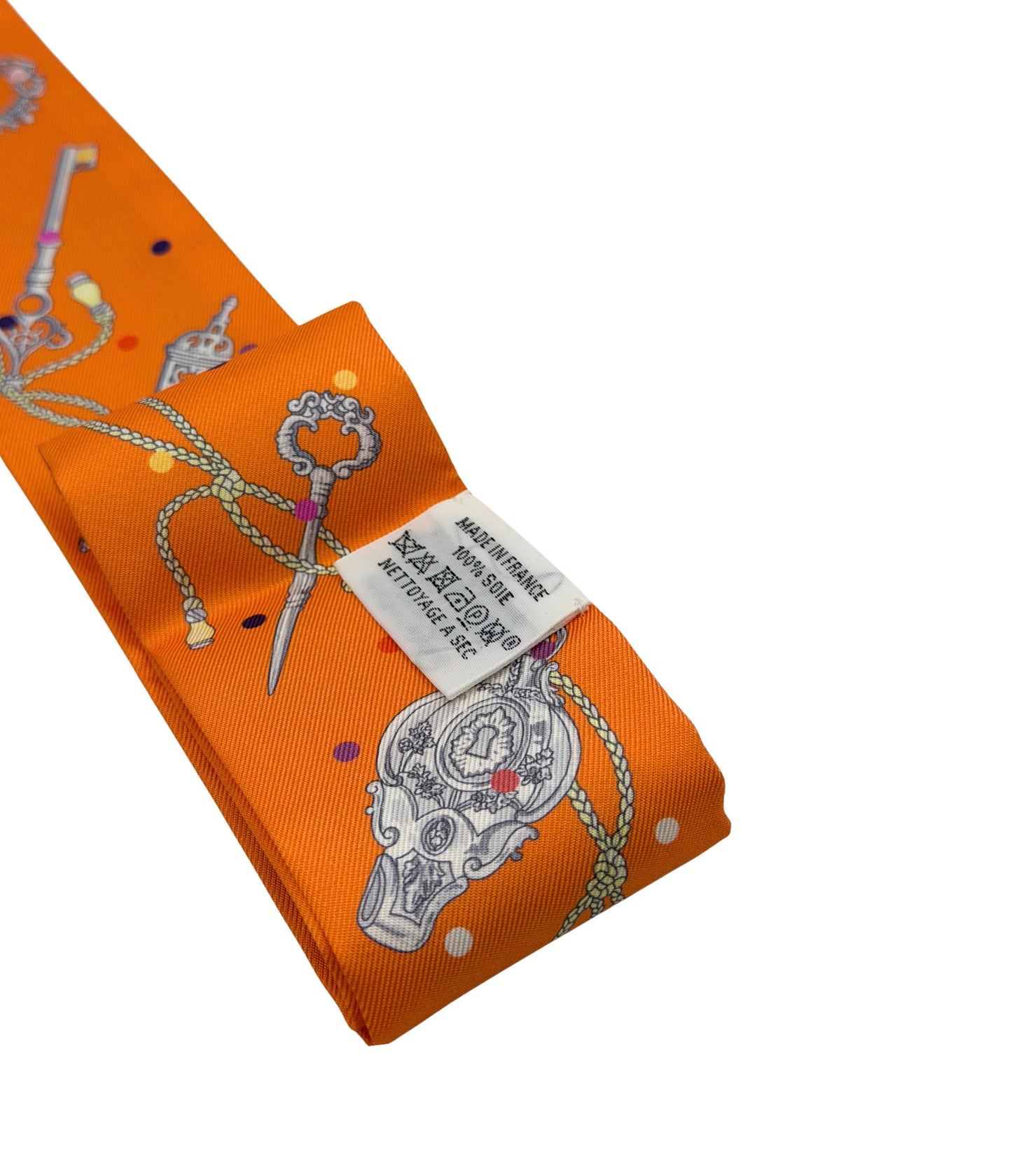 Hermès Twilly LES CLES Keys Scarf Silk