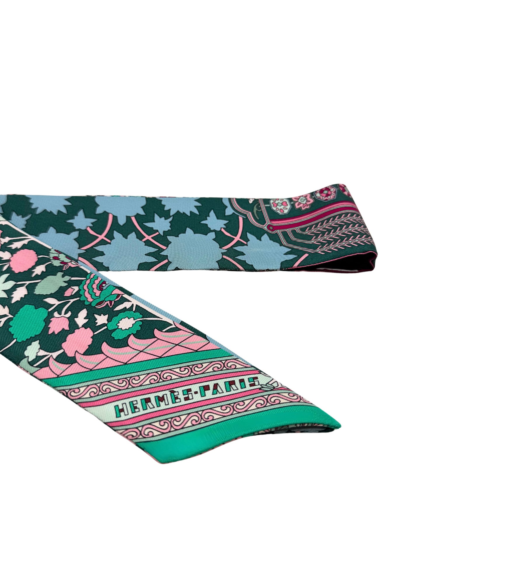 Hermès Twilly LES CLES Keys Scarf Silk