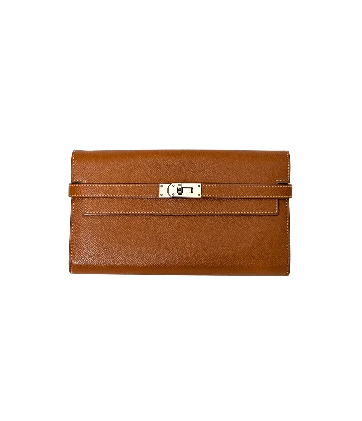 Hermes Kelly Wallet Caramel epsom leather