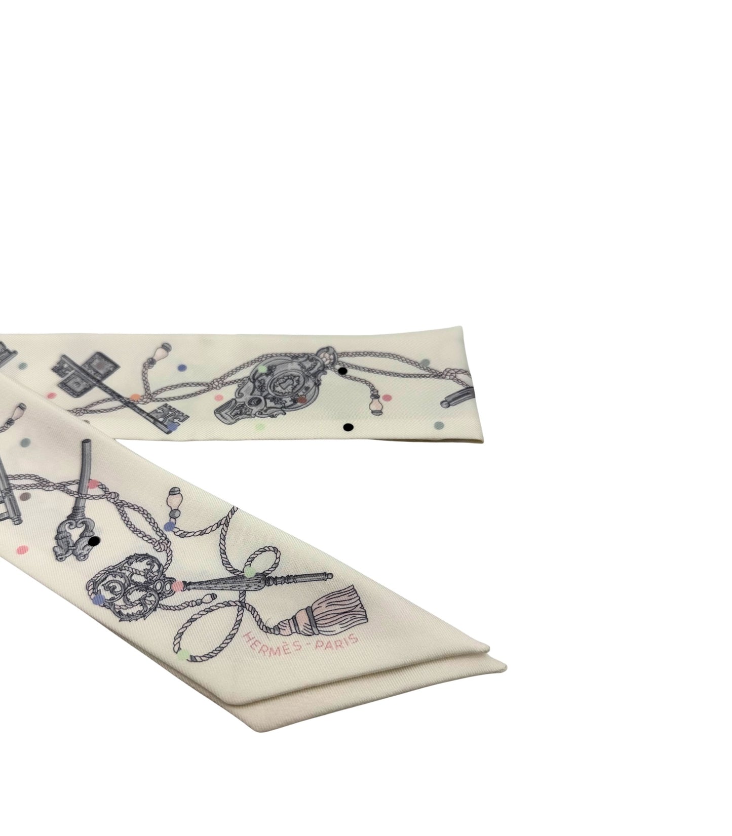 Hermès Twilly LES CLES Keys Scarf Silk