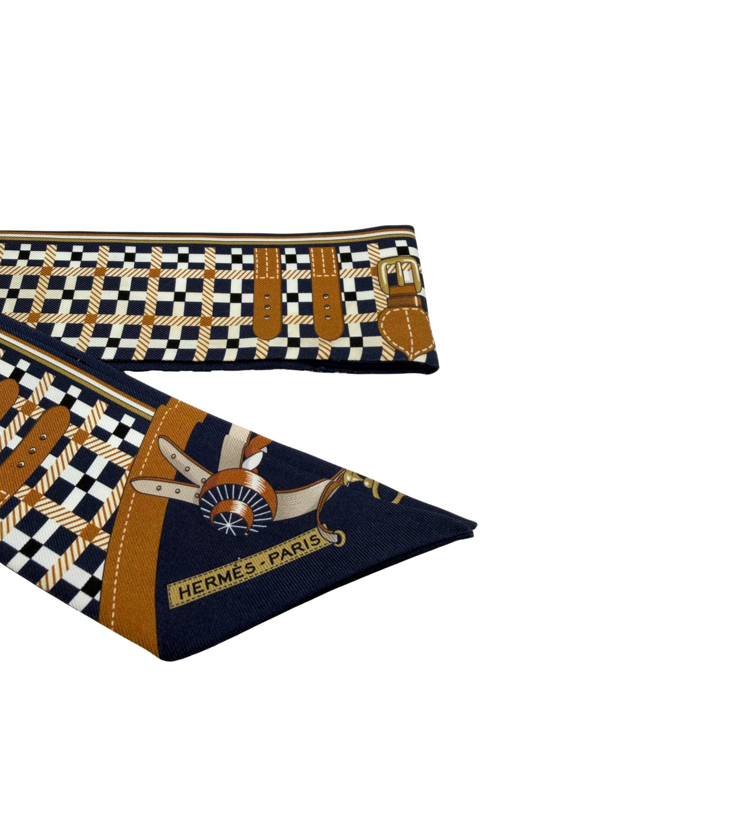 Hermès Twilly LES CLES Keys Scarf Silk