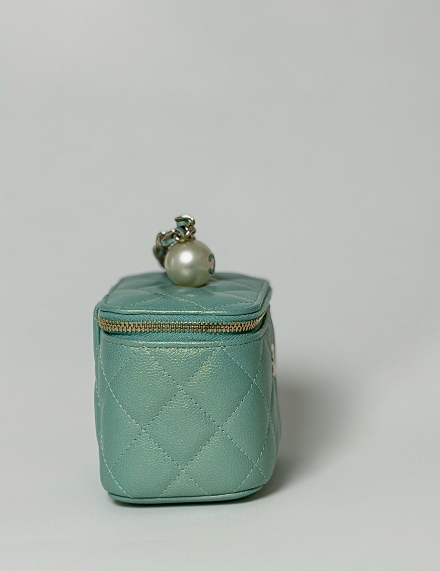 Chanel Quilted Lambskin Mini Vanity Bag coco Pearl