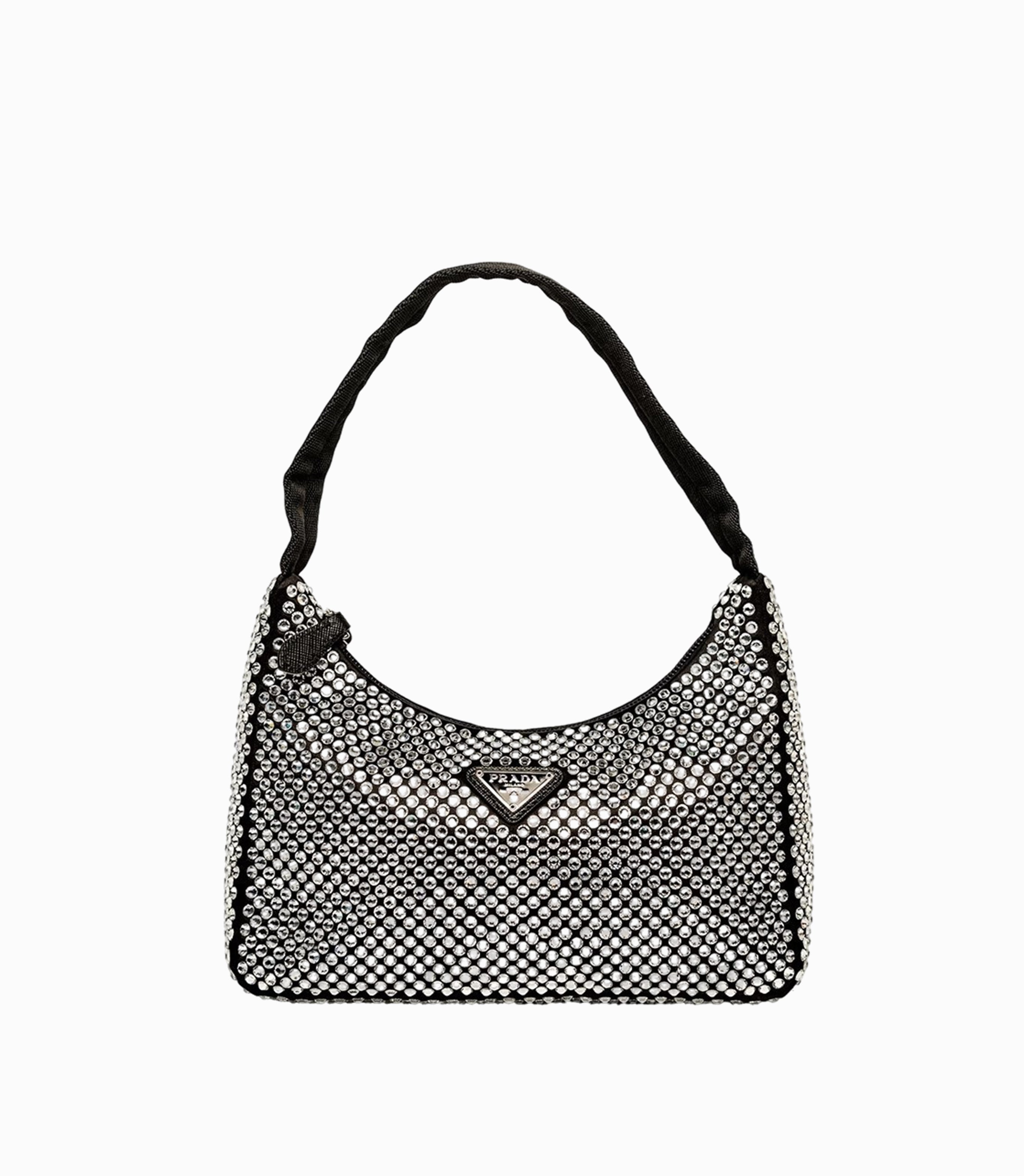 Prada Re-Edition mini satin bag with crystals