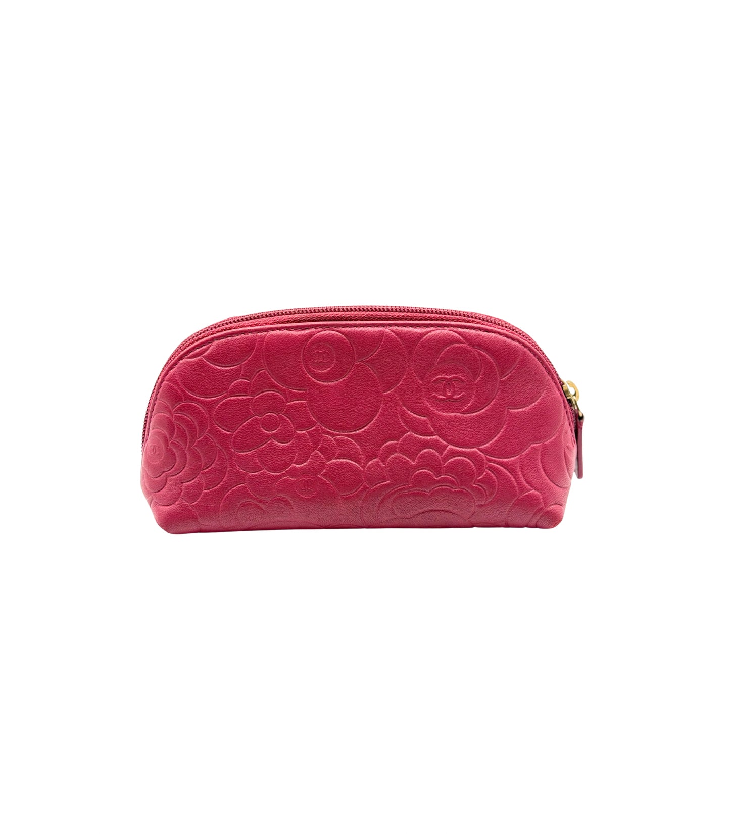 Chanel Camelia Lambskin Pouch