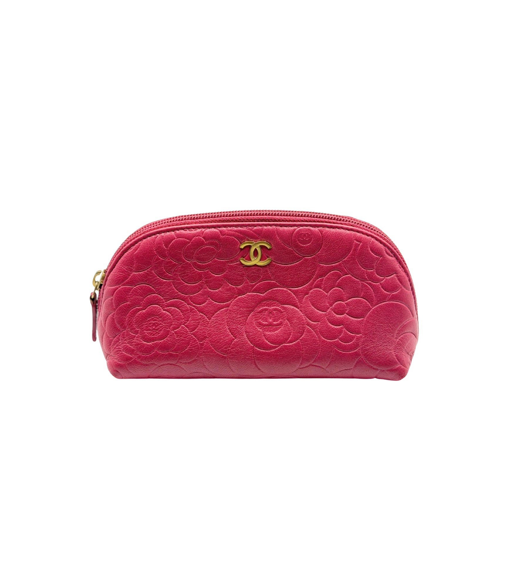 Chanel Camelia Lambskin Pouch
