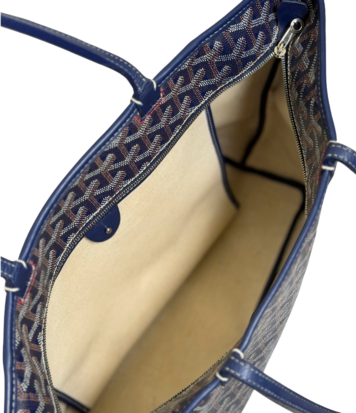 Goyard Artois PM PVC & leather Tote bag Navy Blue