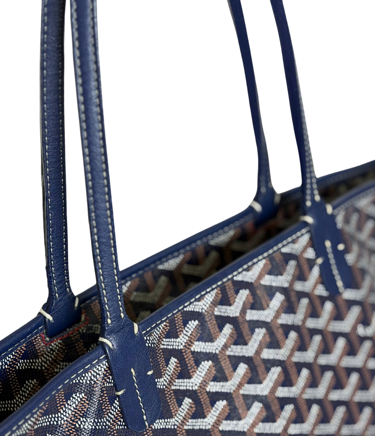 Goyard Artois PM PVC & leather Tote bag Navy Blue